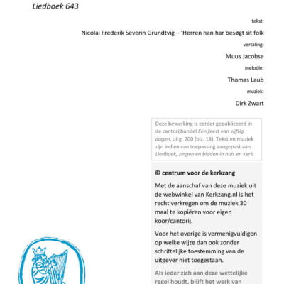 LB 643 Zing nu de Heer! Hij zag ons aan - uitg. 219-3