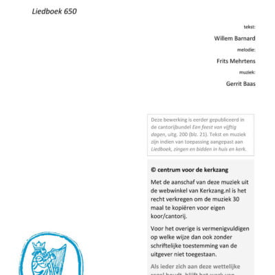 LB 650 De aarde is vervuld - uitg. 219-4