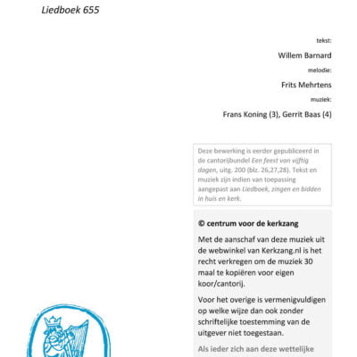 LB 655 Zing voor de Heer een nieuw gezang - uitg. 219-6
